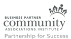 greyscale logo of Business Partner Community Associations Institute